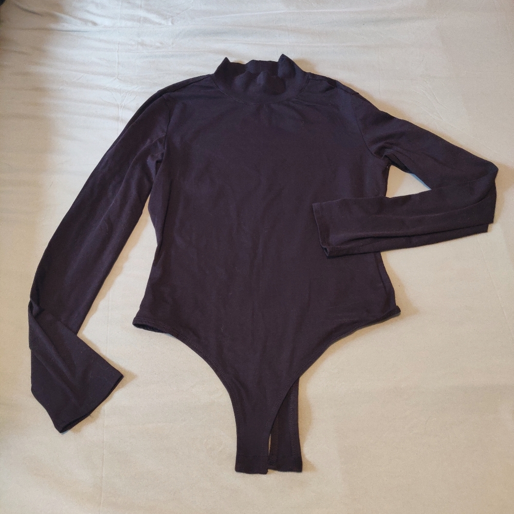 Black Mockneck Bodysuit